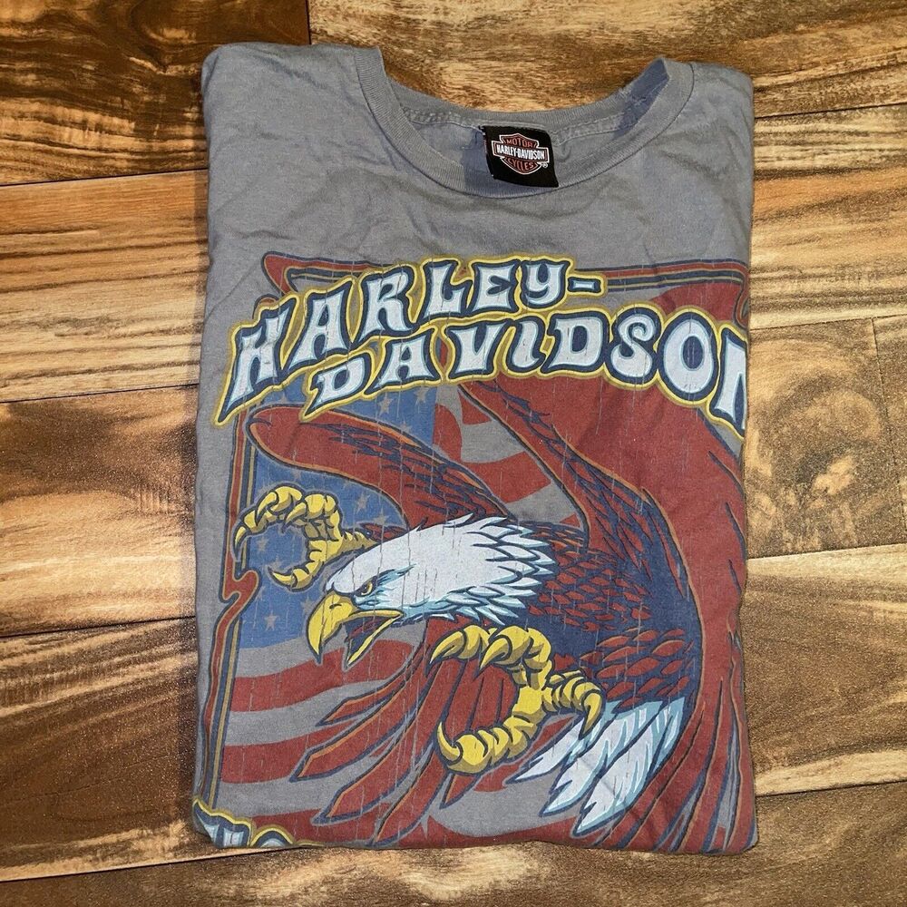 Harley Davidson Bald Eagle Orlando Florida Women’s Graphic T-Shirt Size XL